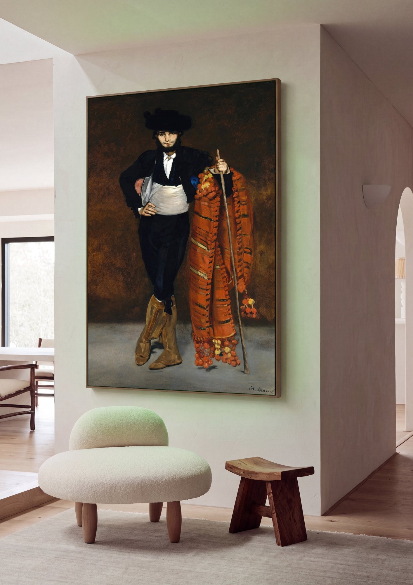 Quadro Decorativo O Tocador de Pífano - Édouard Manet em ambiente decorado