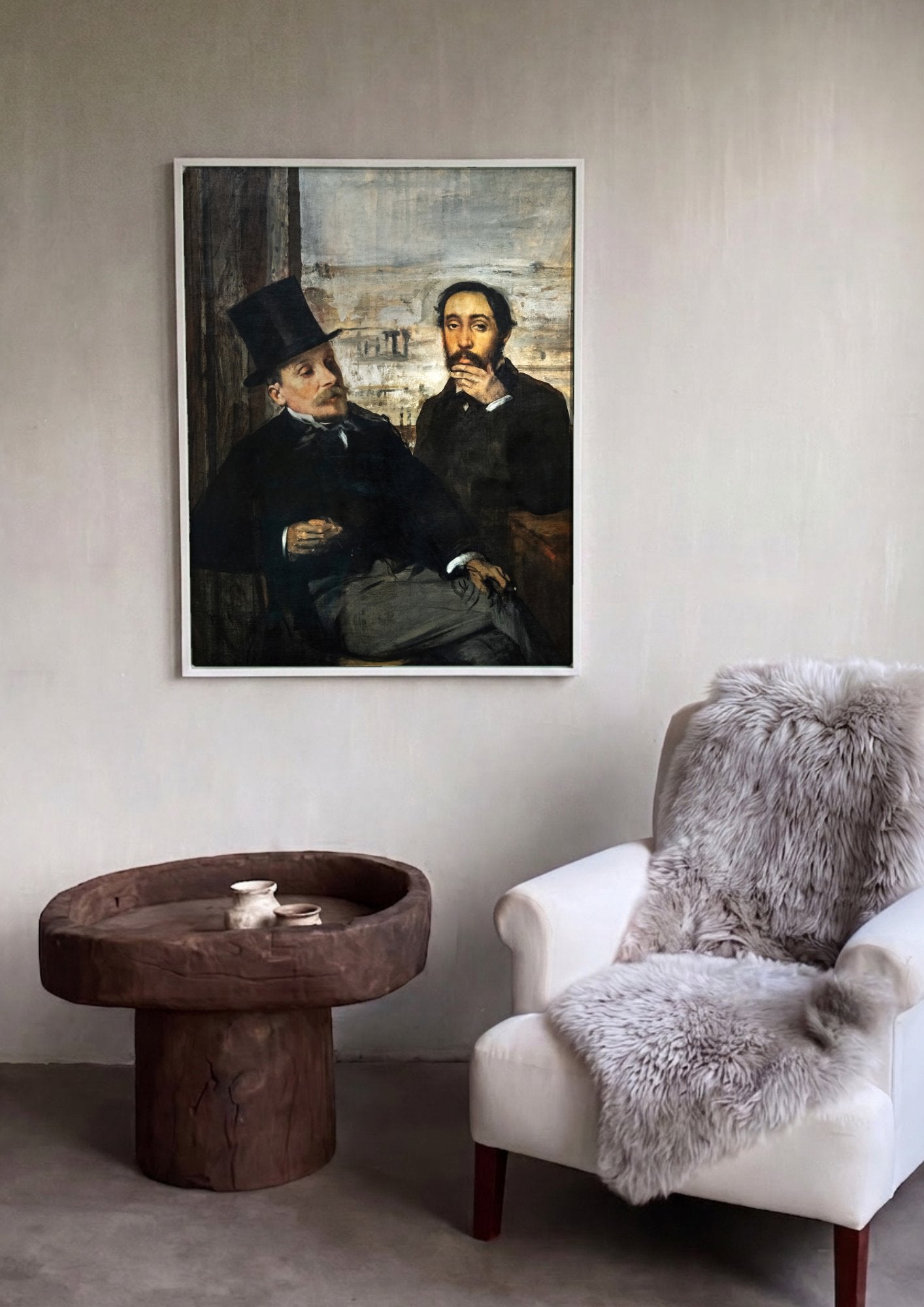 Quadro Decorativo Retrato de Pessoas - Edgar Degas em ambiente decorado