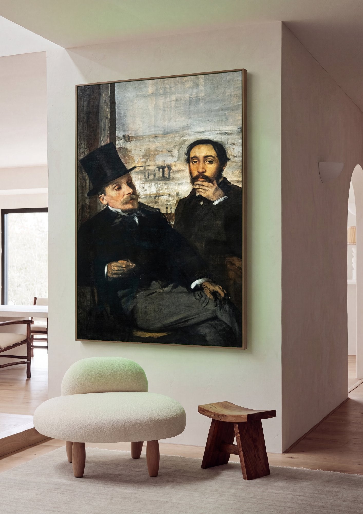 Quadro Decorativo Retrato de Pessoas - Edgar Degas em ambiente decorado