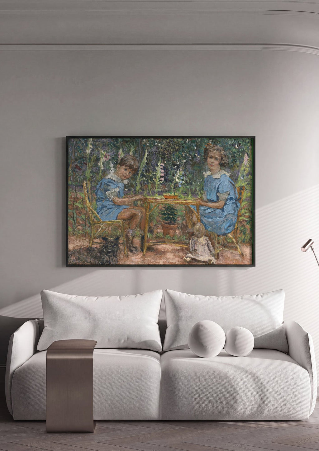 Quadro Decorativo Crianças no Jardim - Édouard Vuillard em ambiente decorado