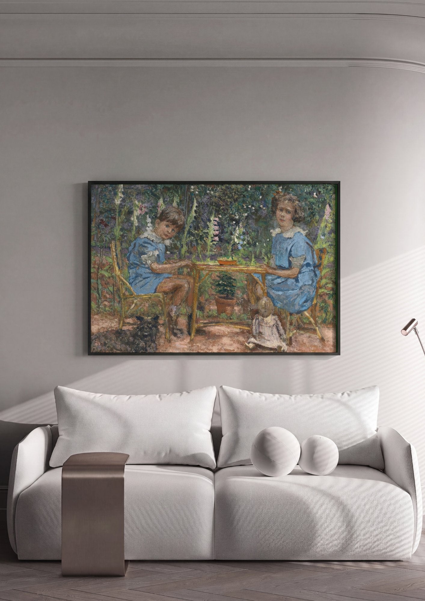 Quadro Decorativo Crianças no Jardim - Édouard Vuillard em ambiente decorado