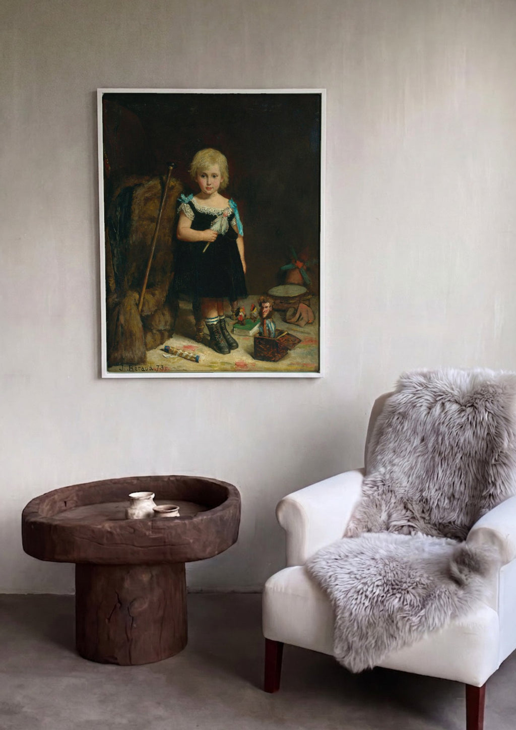 Quadro Decorativo A Menina dos Brinquedos - Jean Béraud em ambiente decorado