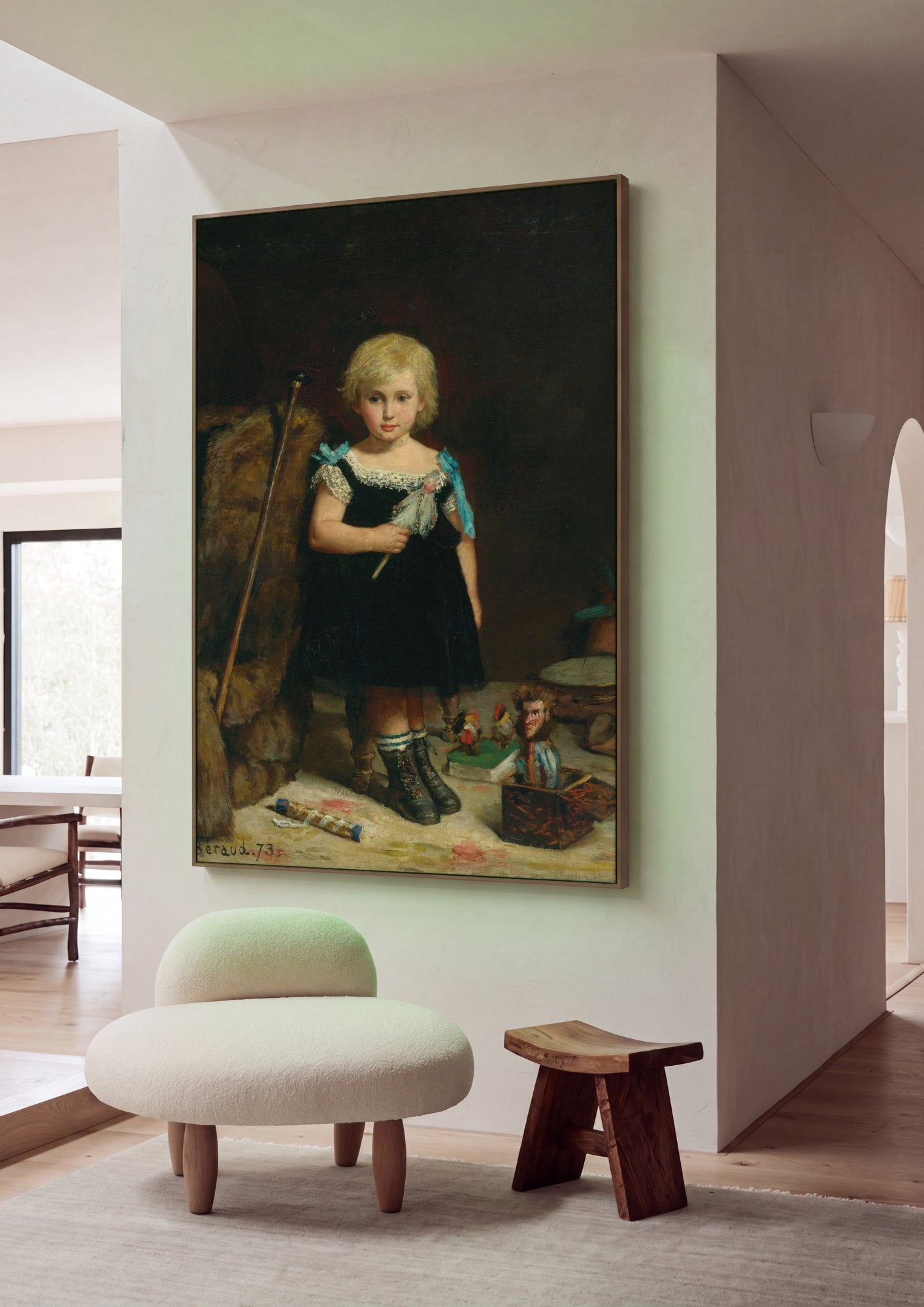 Quadro Decorativo A Menina dos Brinquedos - Jean Béraud em ambiente decorado