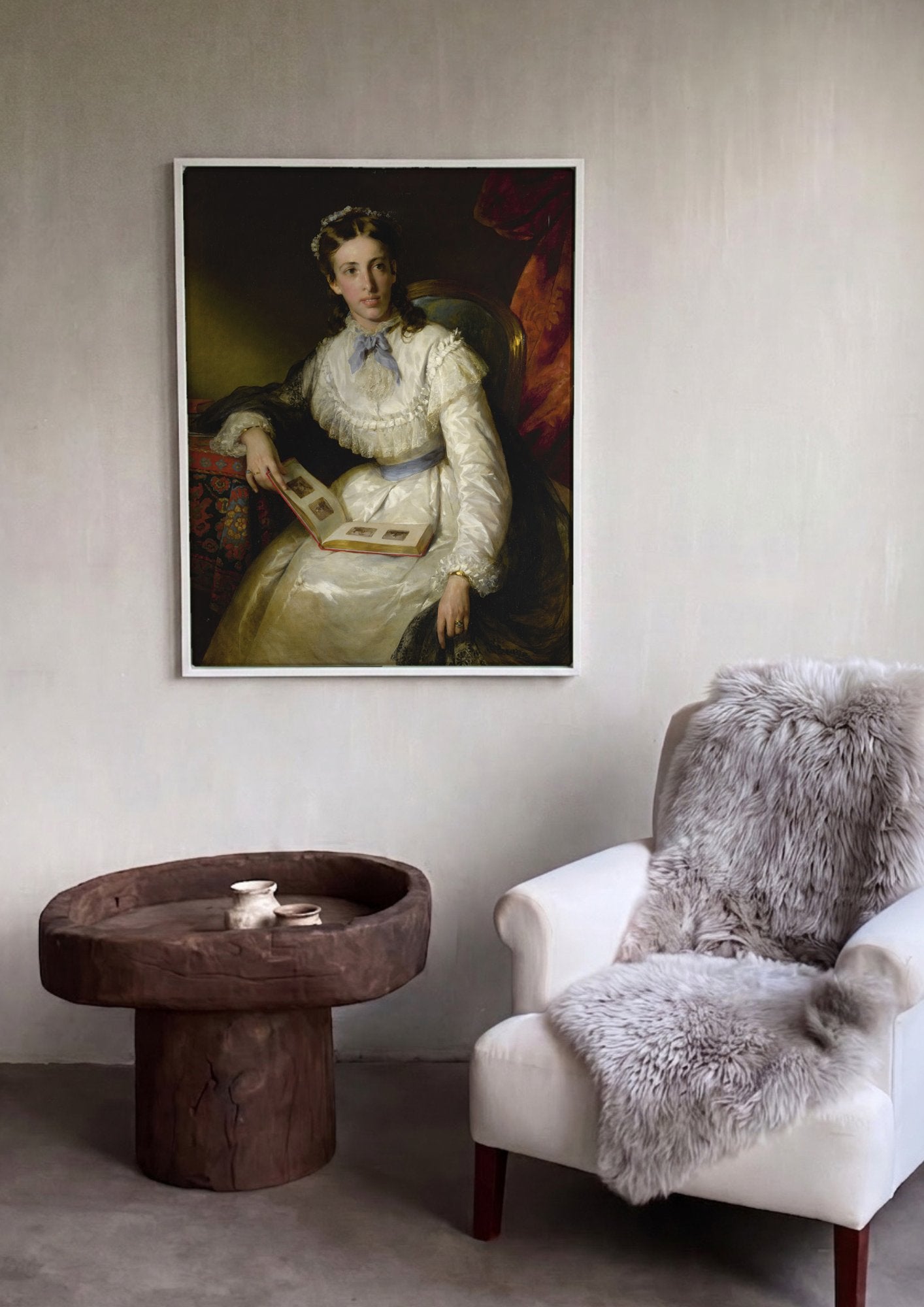 Quadro Decorativo A Jovem Leitora - Friedrich von Amerling em ambiente decorado