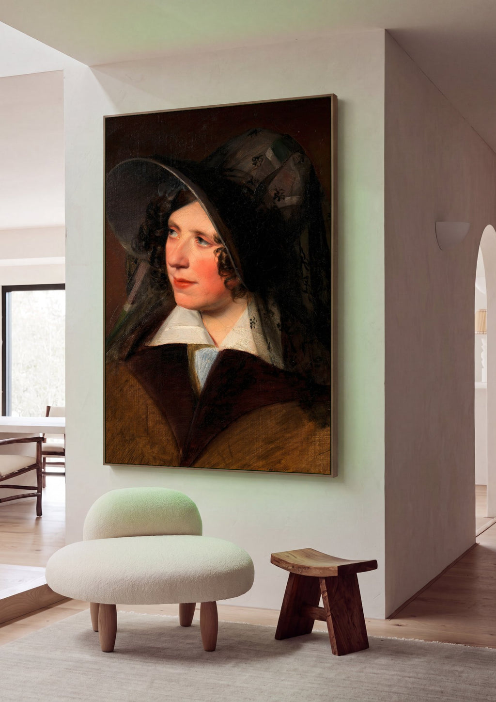 Quadro Decorativo Retrato de Dama - Friedrich Von Amerling em ambiente decorado