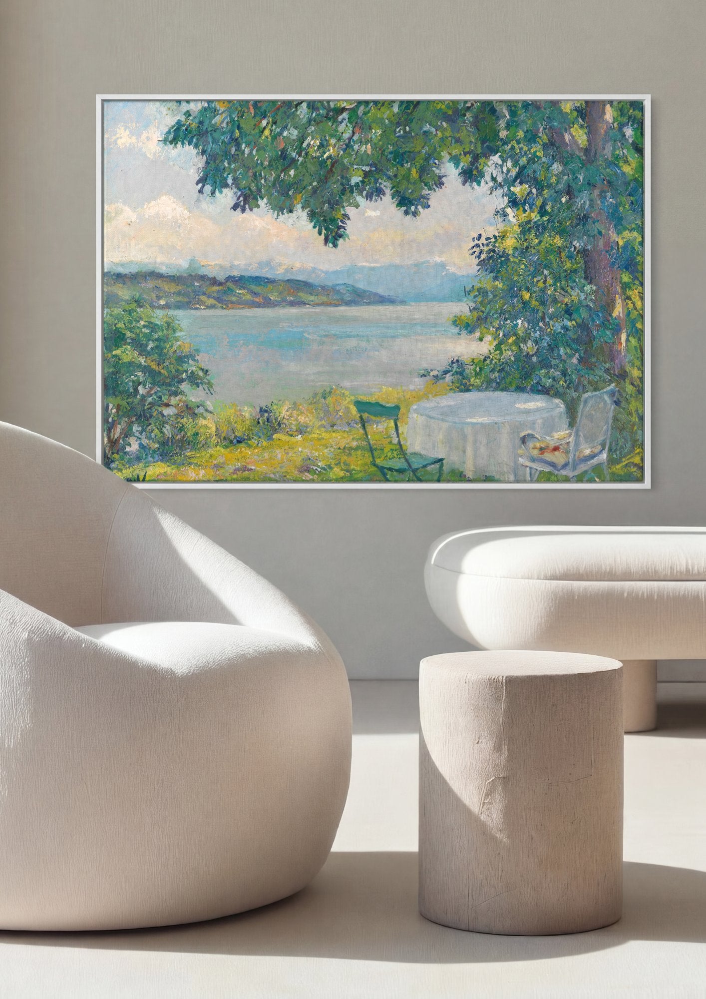 Quadro Decorativo 'A Sombra da Árvore' - Edward Cucuel em ambiente decorado