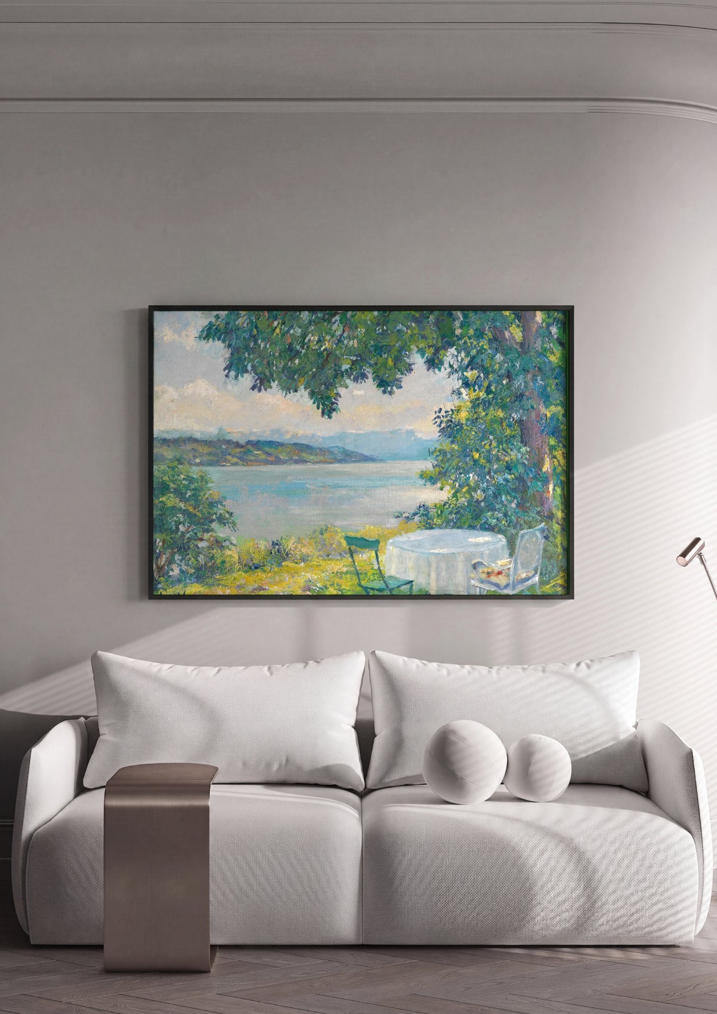 Quadro Decorativo 'A Sombra da Árvore' - Edward Cucuel em ambiente decorado