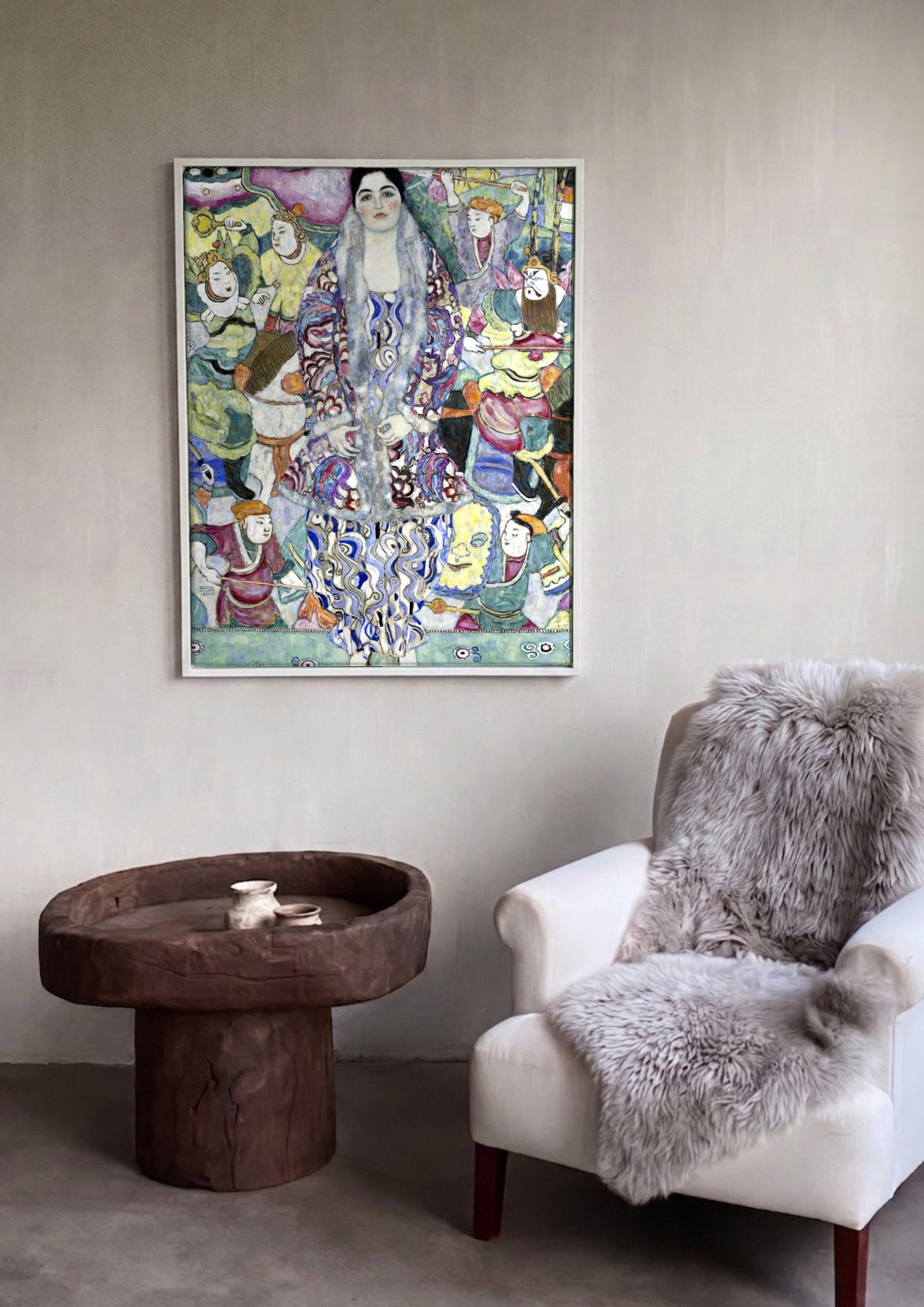 Quadro Decorativo Friederike Maria Beer - Gustav Klimt em ambiente decorado
