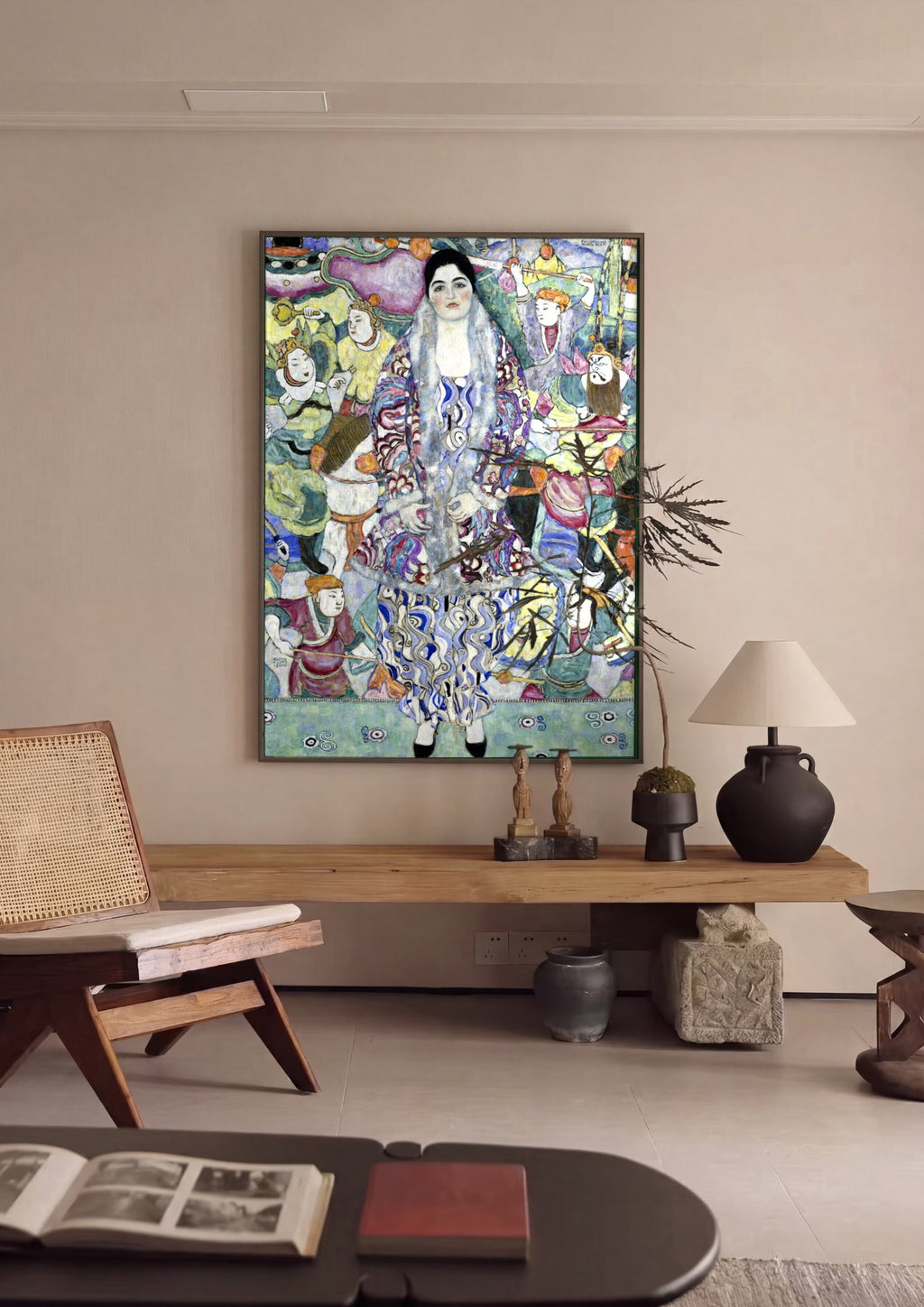 Quadro Decorativo Friederike Maria Beer - Gustav Klimt em ambiente decorado