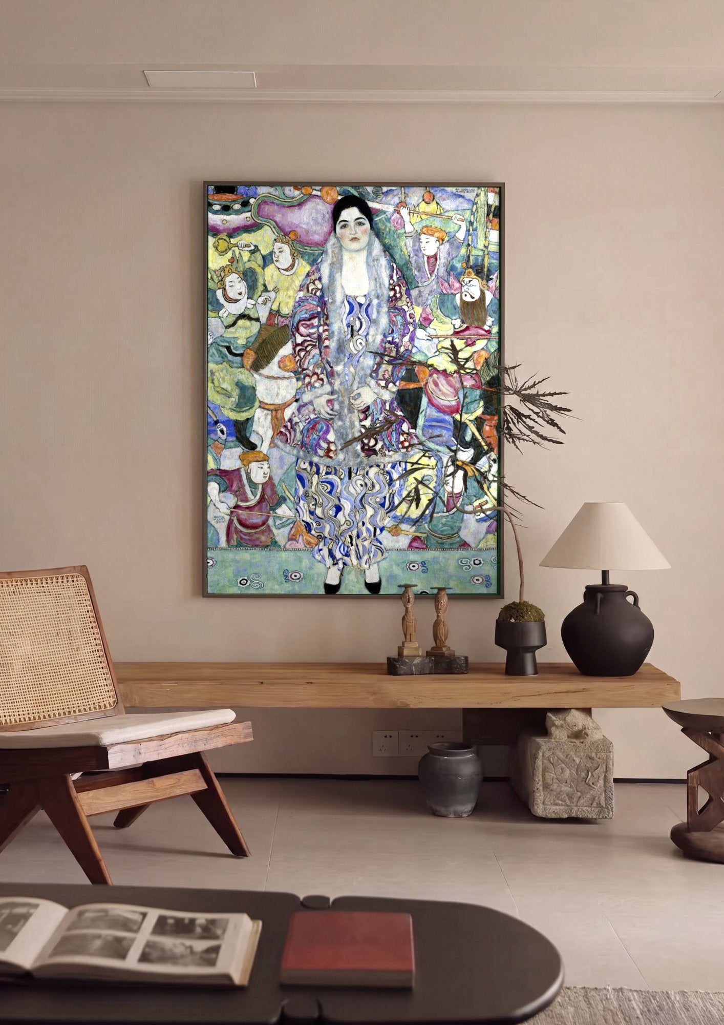 Quadro Decorativo Friederike Maria Beer - Gustav Klimt em ambiente decorado