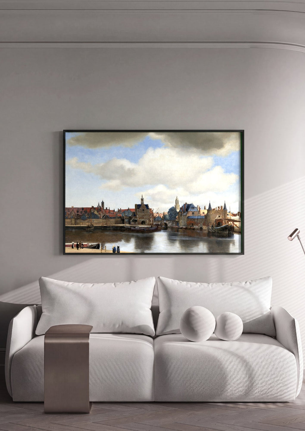 Quadro Decorativo Vista de Delft - Vermeer em ambiente decorado