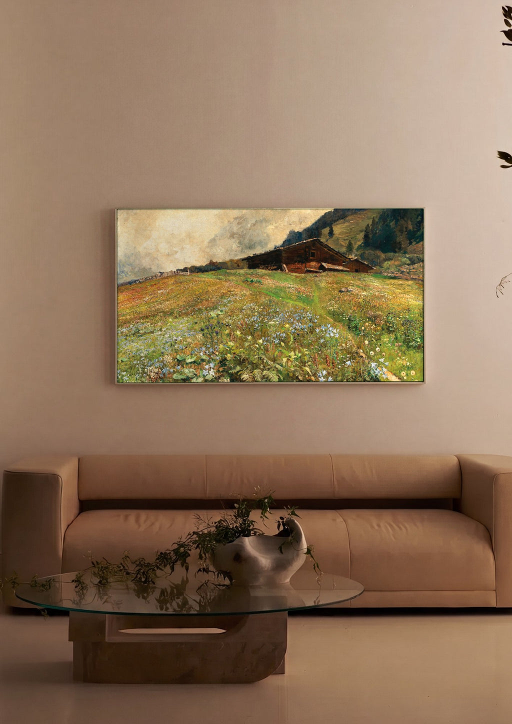 Quadro Decorativo Campo Florido - Marie Egner em ambiente decorado
