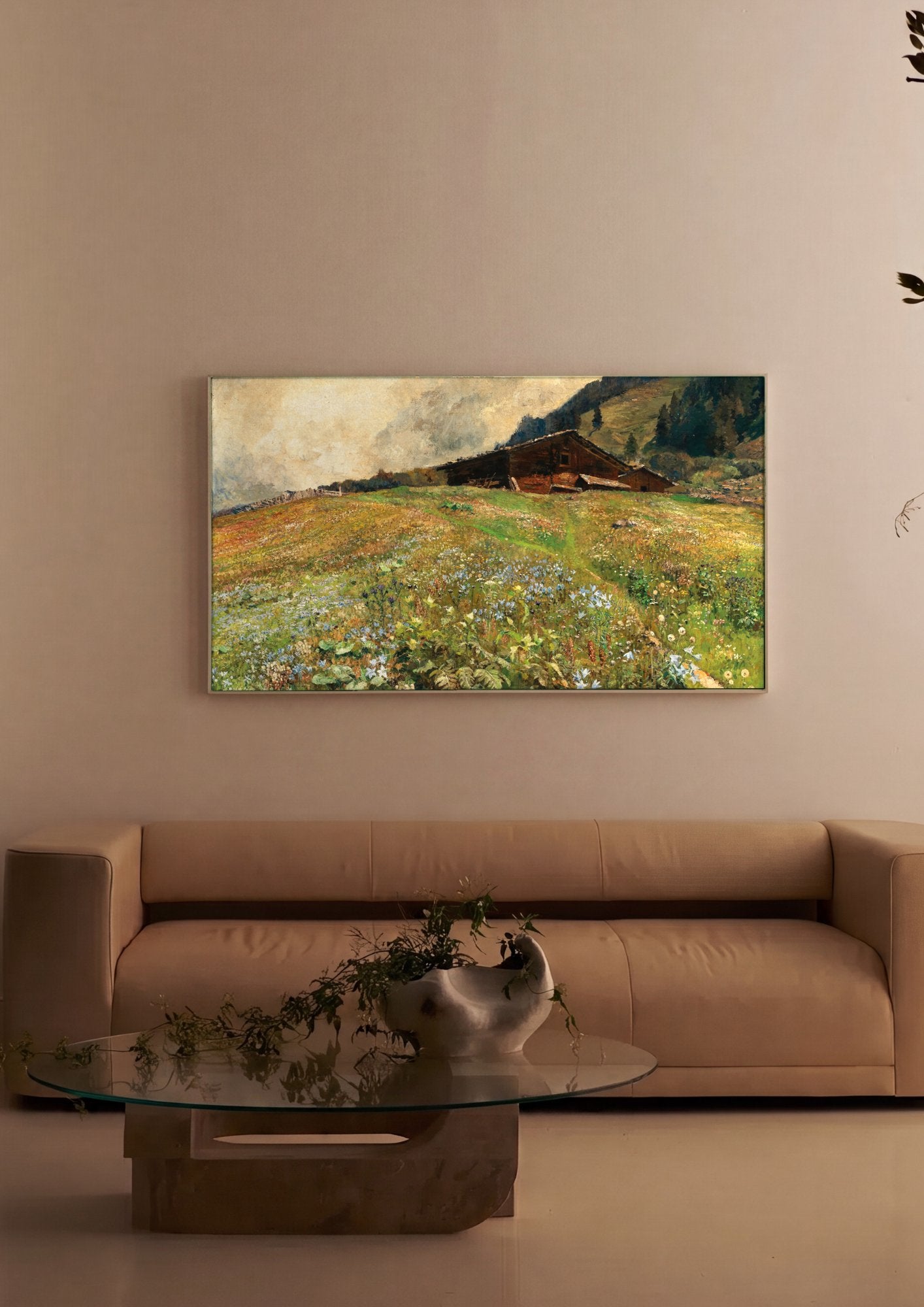 Quadro Decorativo Campo Florido - Marie Egner em ambiente decorado