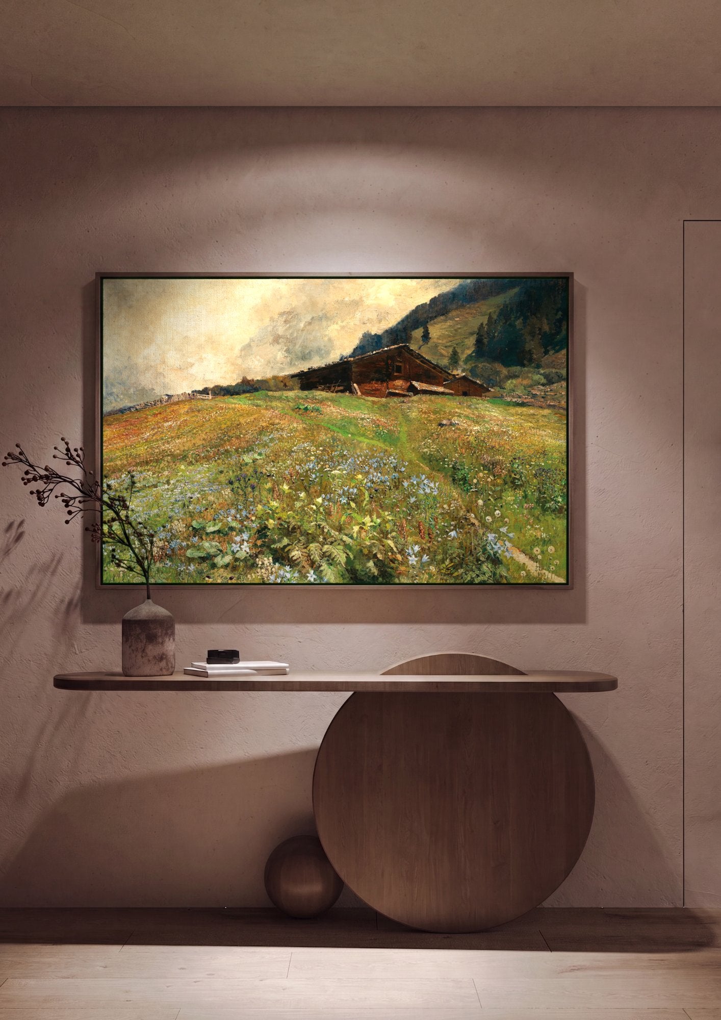 Quadro Decorativo Campo Florido - Marie Egner em ambiente decorado