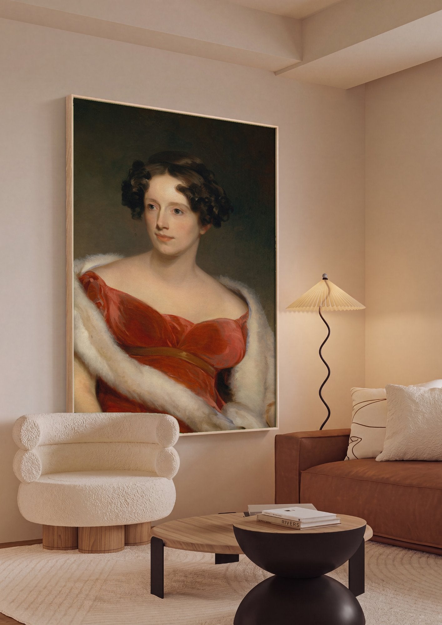 Quadro Decorativo: Retrato Feminino Elegante - Thomas Sully em ambiente decorado