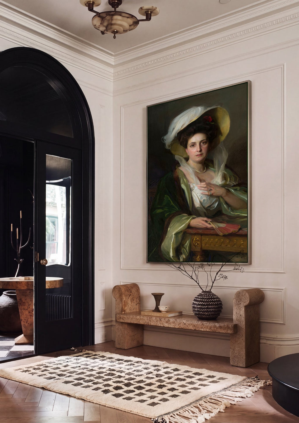 Quadro Decorativo Retrato Feminino Elegante - Philip Alexius de László em ambiente decorado