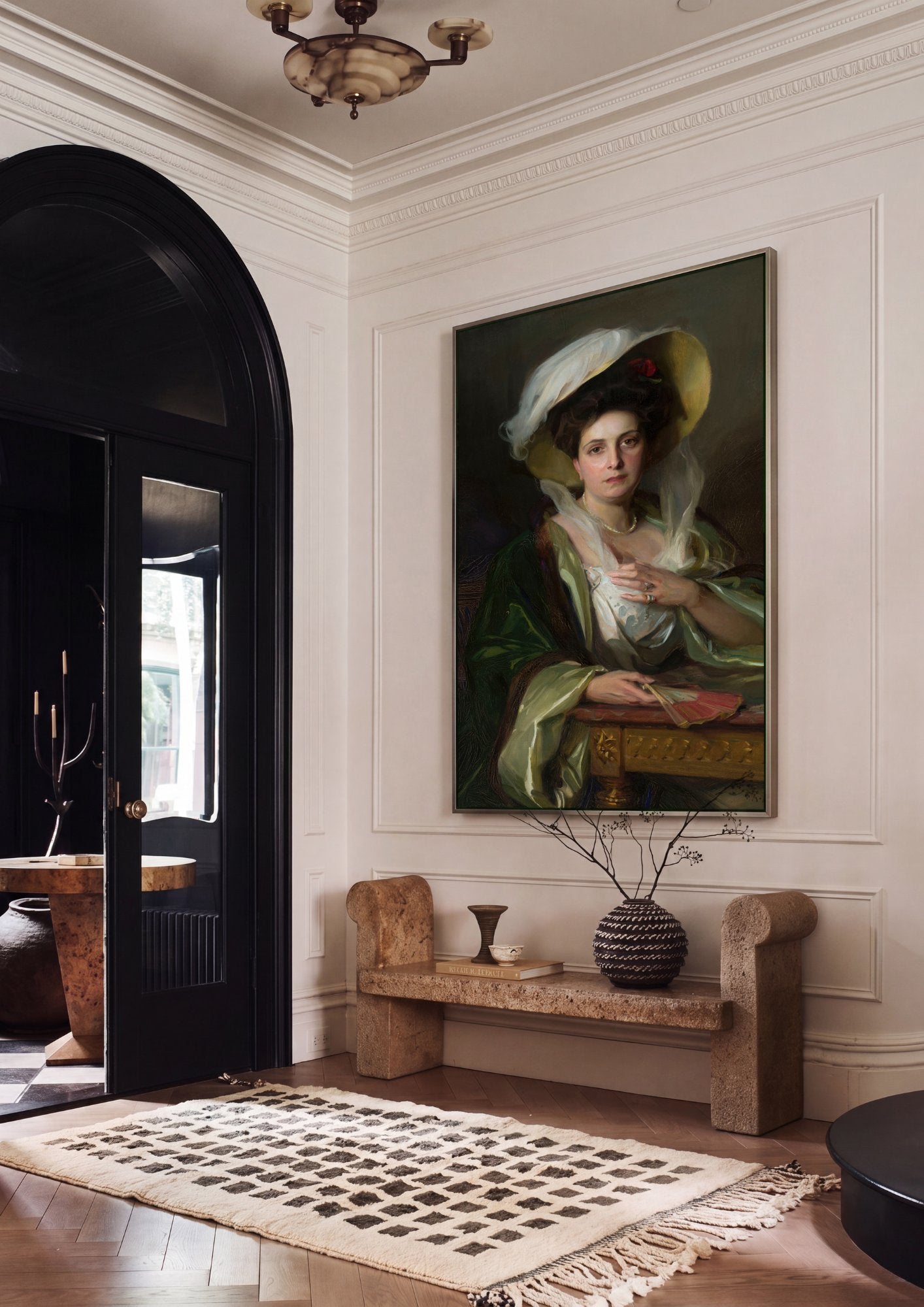 Quadro Decorativo Retrato Feminino Elegante - Philip Alexius de László em ambiente decorado