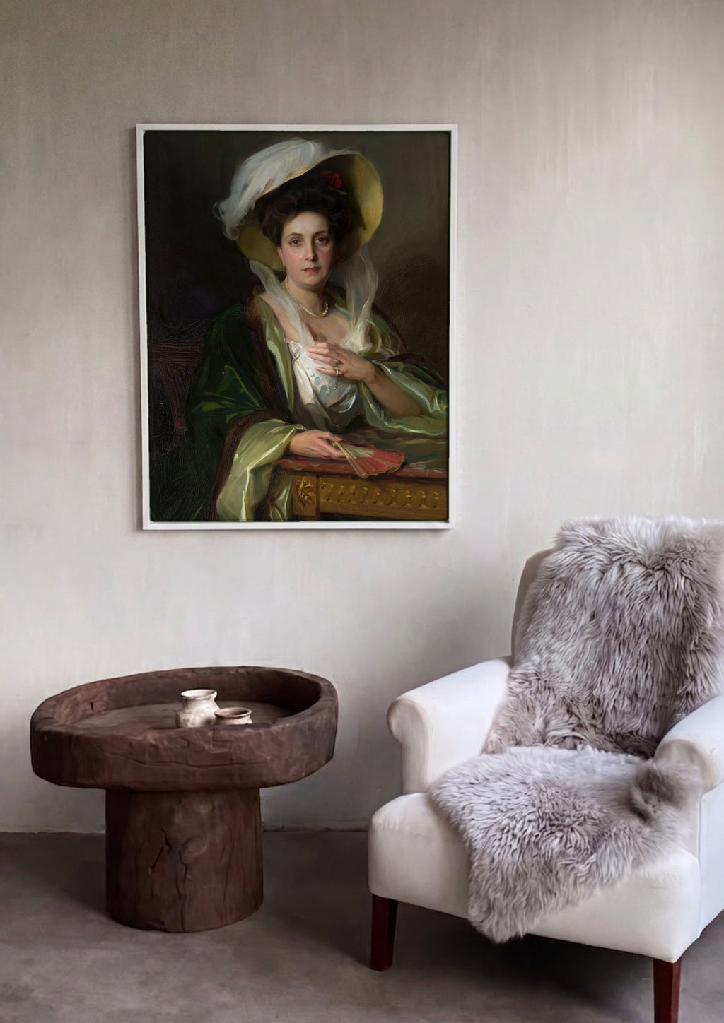 Quadro Decorativo Retrato Feminino Elegante - Philip Alexius de László em ambiente decorado