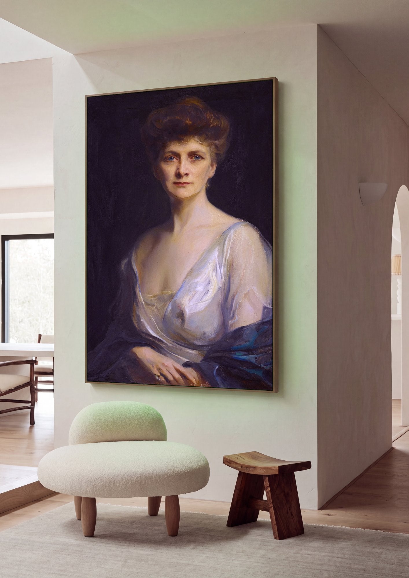Quadro Decorativo Retrato Feminino Elegante - Philip de László em ambiente decorado