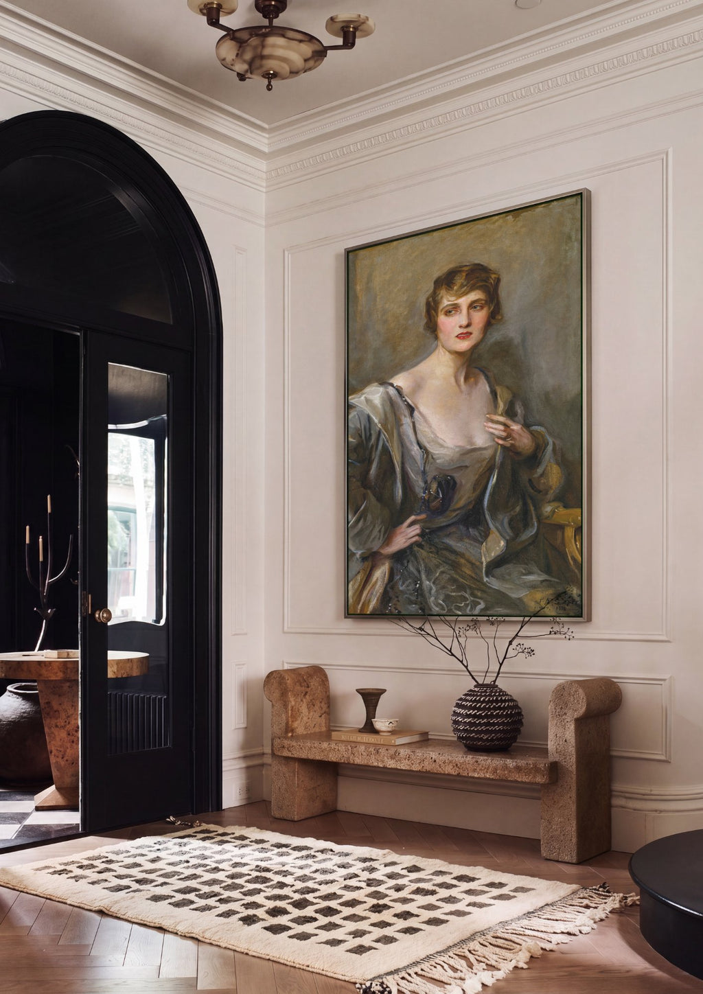 Quadro Decorativo Retrato Feminino Elegante - Philip Alexius de László em ambiente decorado