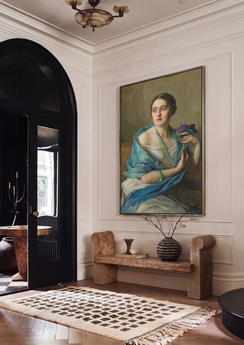 Quadro Decorativo Retrato Feminino Elegante - Philip Alexius de László em ambiente decorado