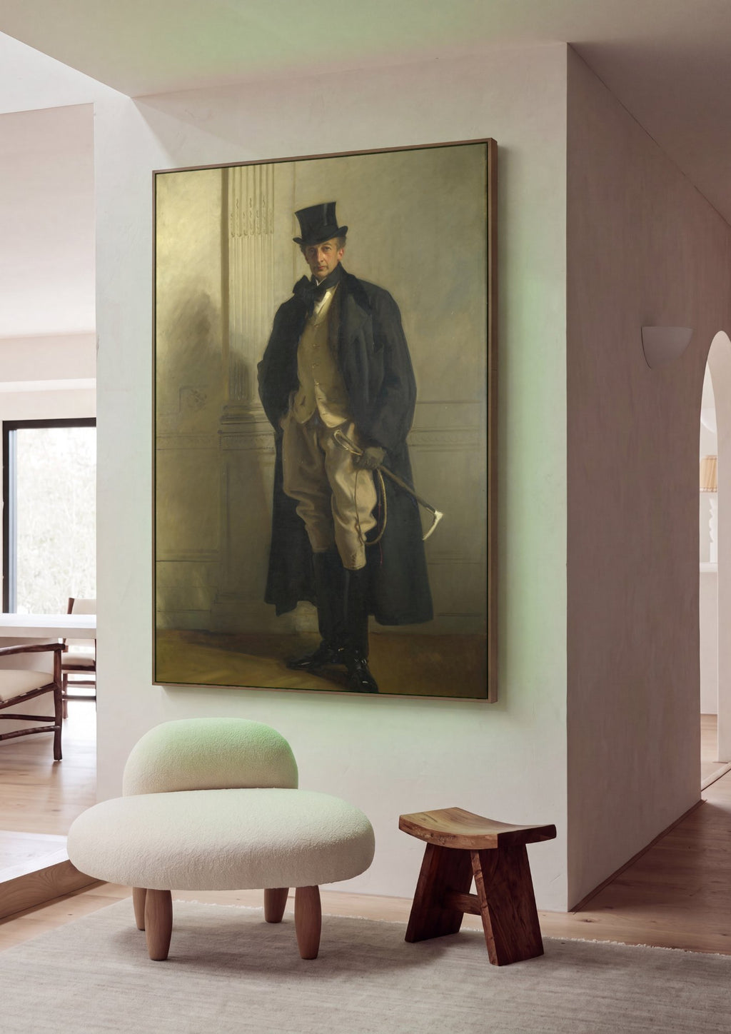 Quadro Decorativo: Retrato de Homem Elegante - John Singer Sargent em ambiente decorado
