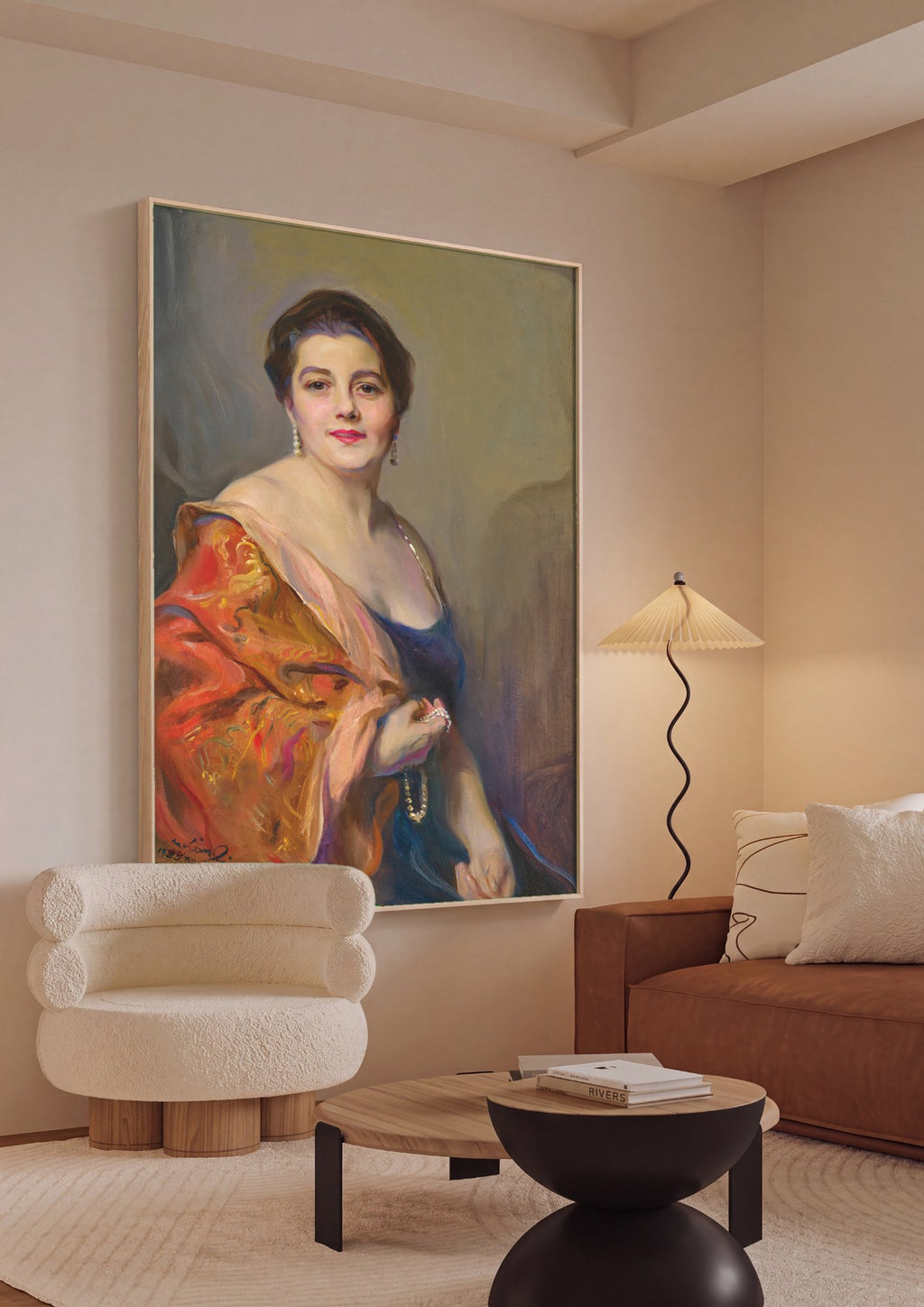 Quadro Decorativo Retrato Feminino Elegante - Philip Alexius de László em ambiente decorado