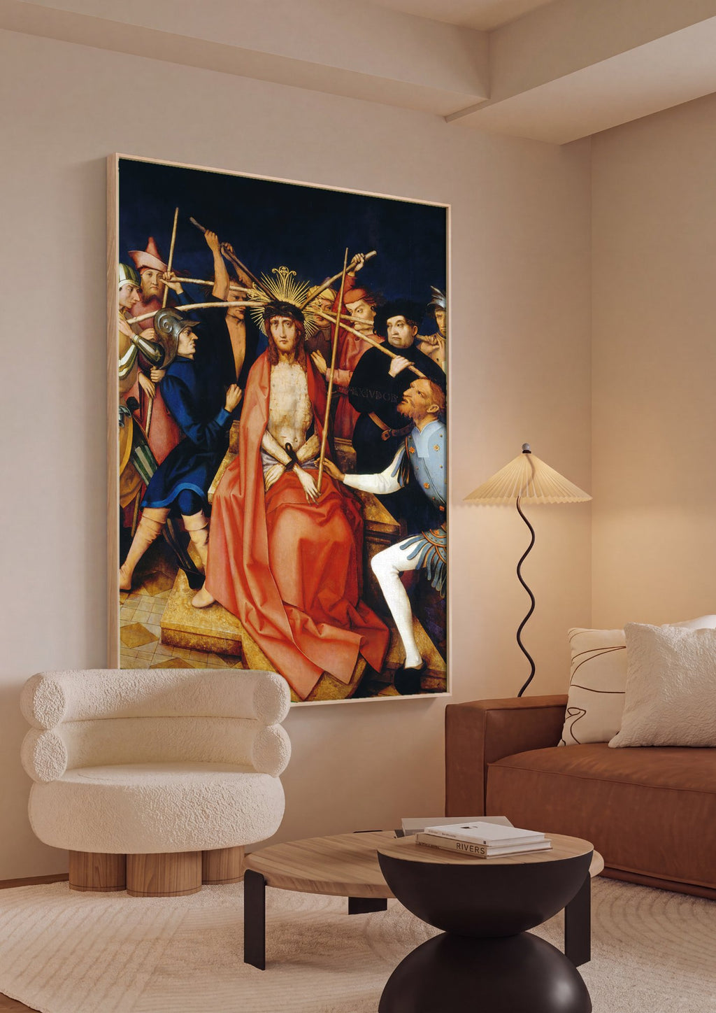 Quadro Decorativo Ecce Homo - Hans Holbein, o Velho em ambiente decorado