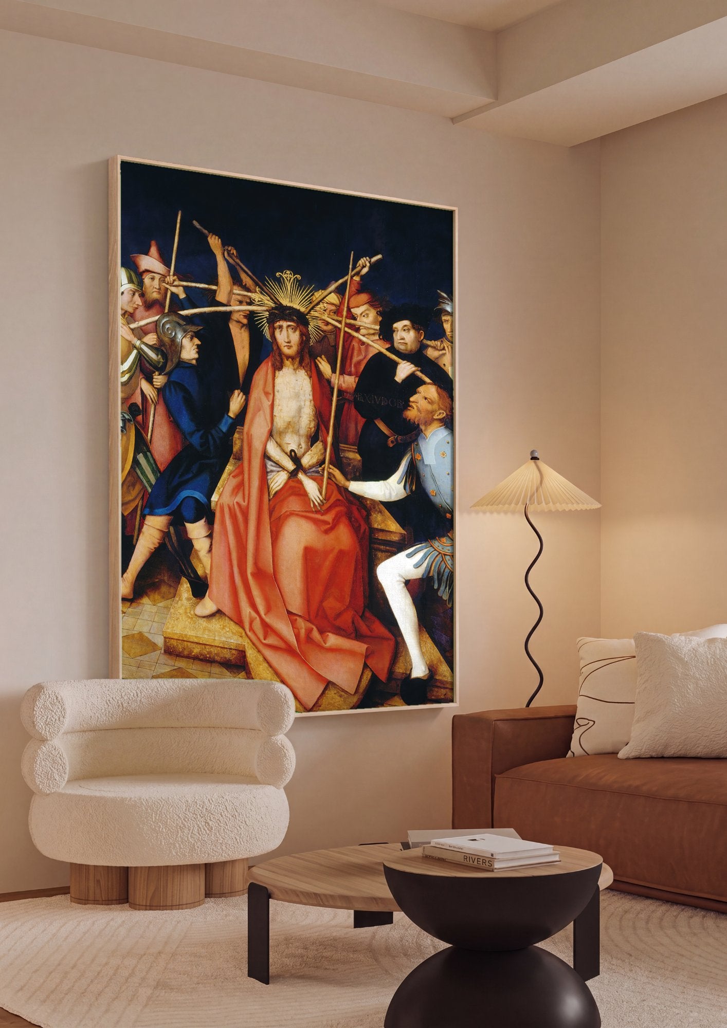 Quadro Decorativo Ecce Homo - Hans Holbein, o Velho em ambiente decorado