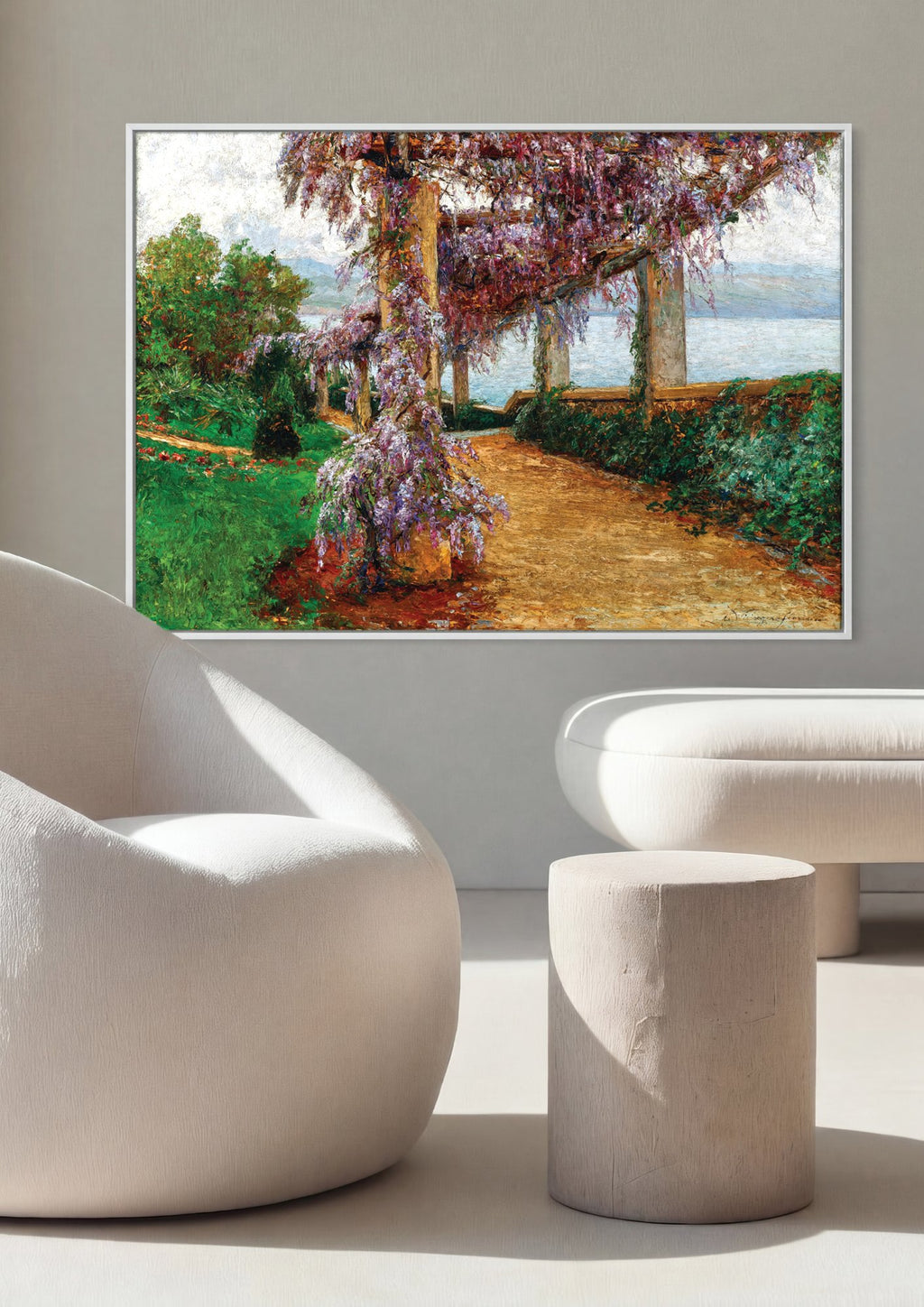 Quadro Decorativo Pérgola Florida à Beira-Mar - Olga Wisinger-Florian em ambiente decorado