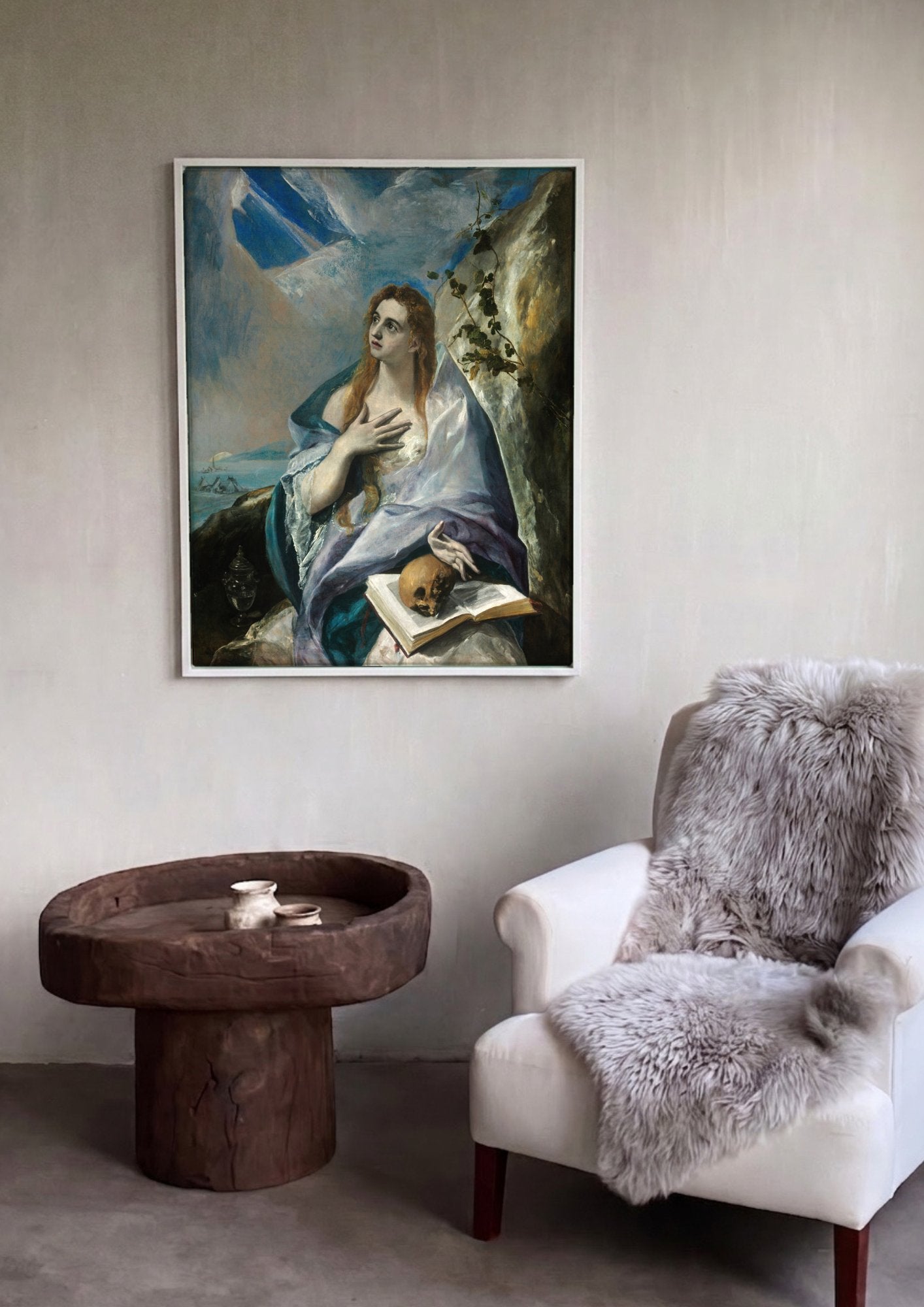 Quadro Decorativo Madalena Penitente - El Greco em ambiente decorado