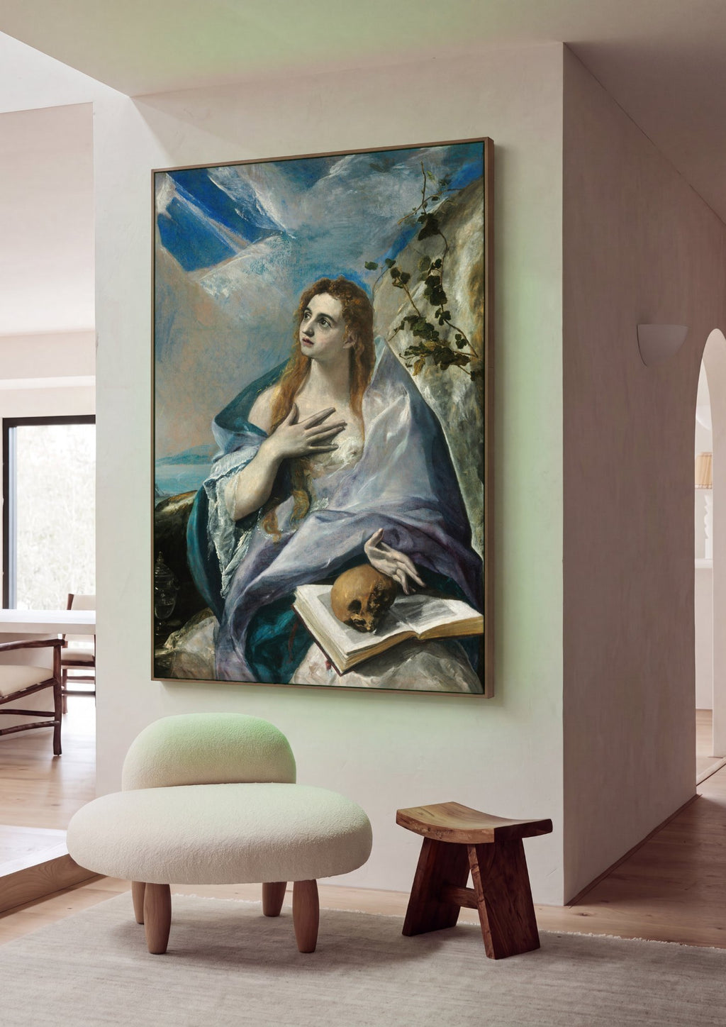 Quadro Decorativo Madalena Penitente - El Greco em ambiente decorado