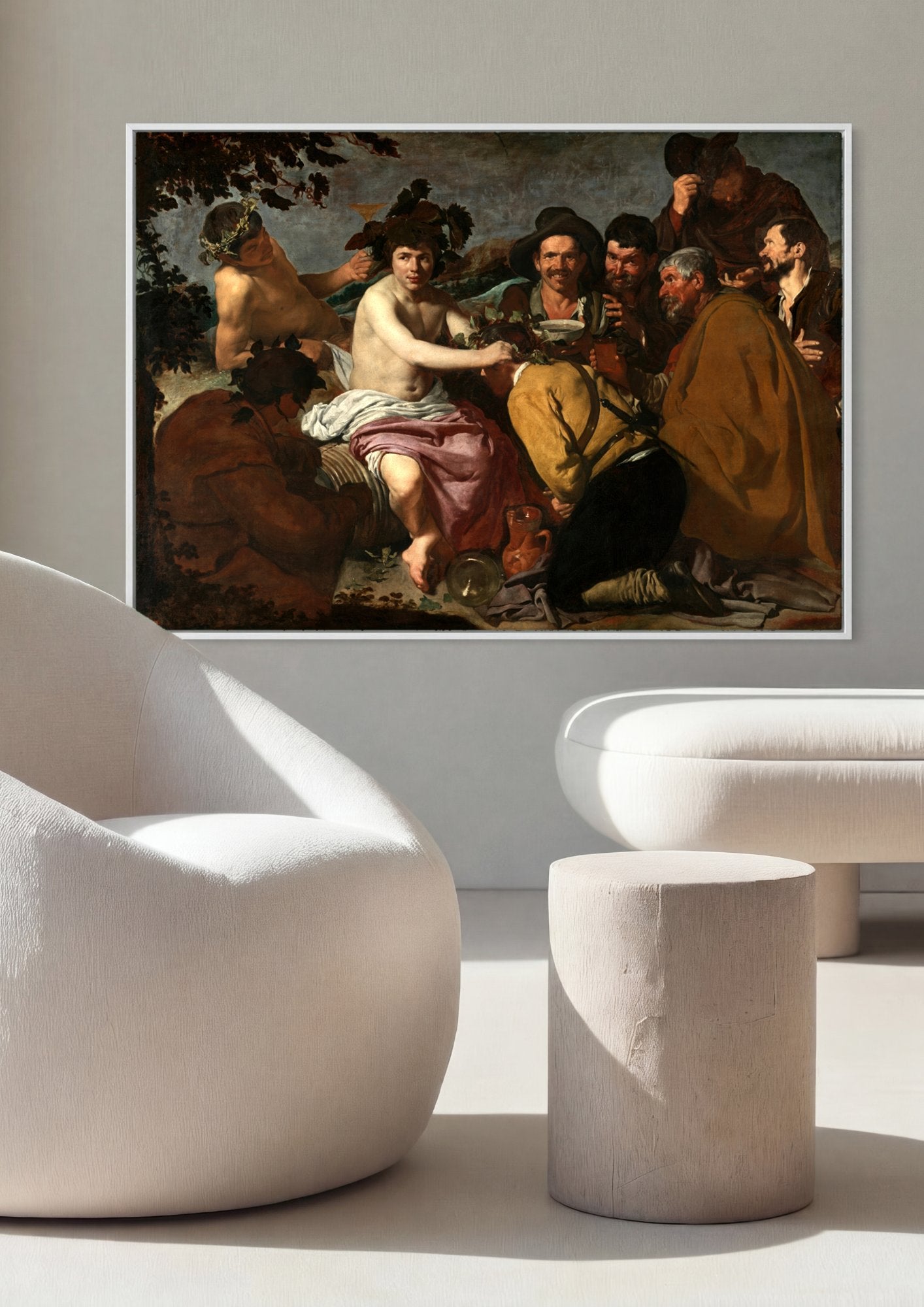 Quadro Decorativo O Triunfo de Baco - Velázquez em ambiente decorado