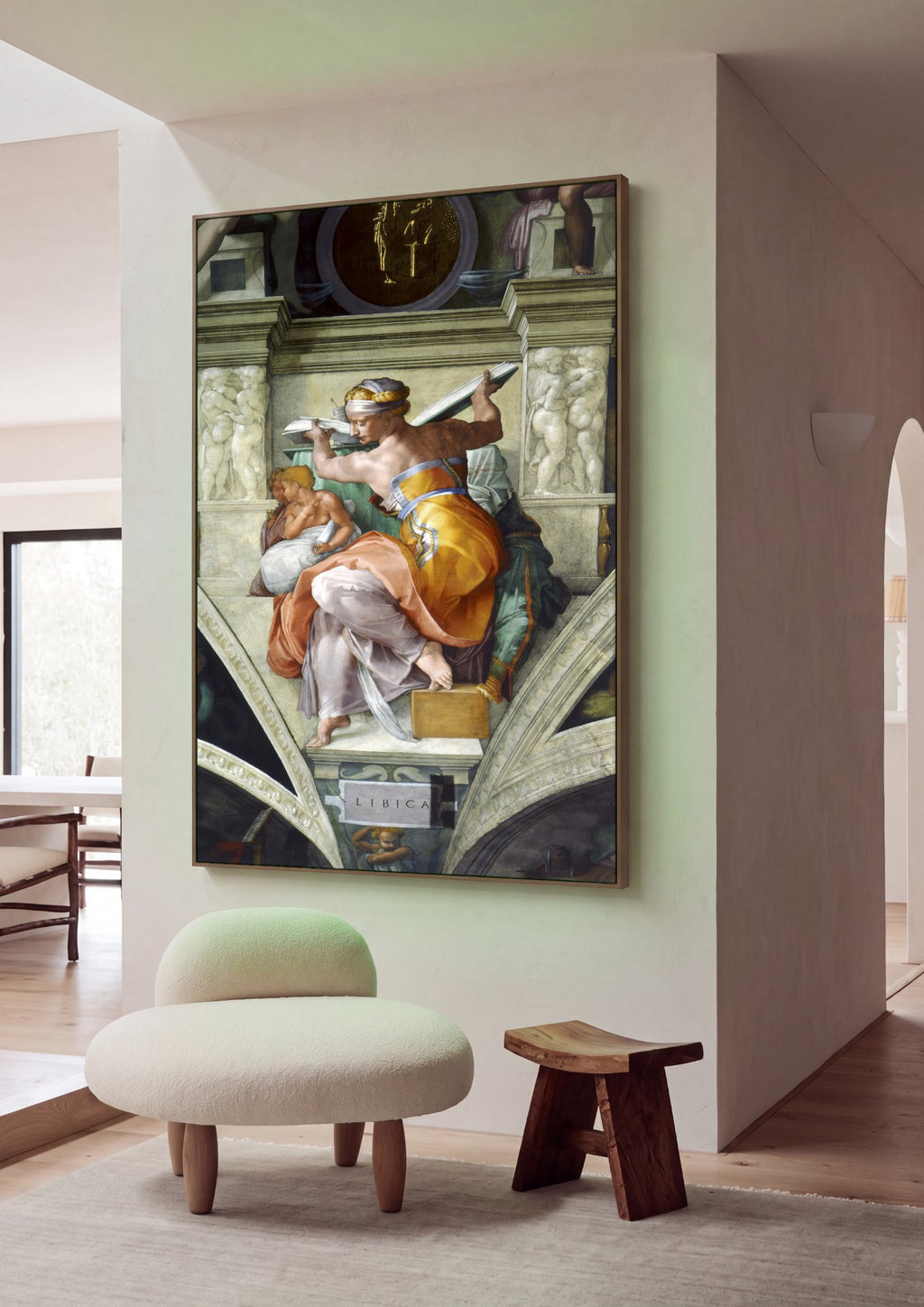 Quadro Decorativo A Sibila Líbia - Michelangelo em ambiente decorado