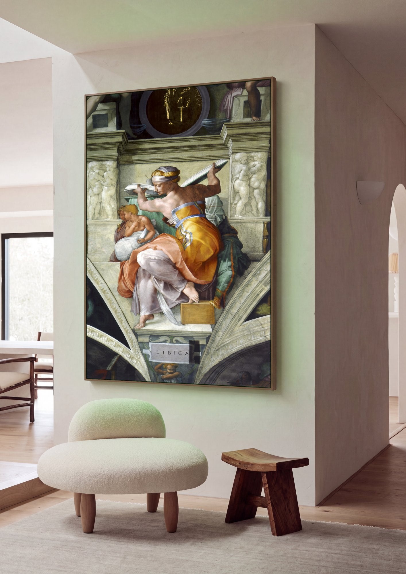 Quadro Decorativo A Sibila Líbia - Michelangelo em ambiente decorado