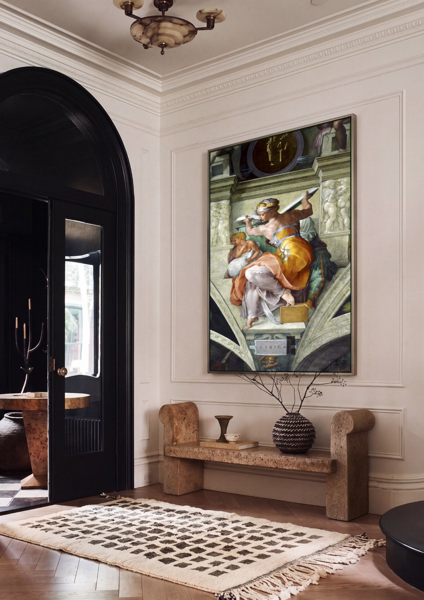 Quadro Decorativo A Sibila Líbia - Michelangelo em ambiente decorado