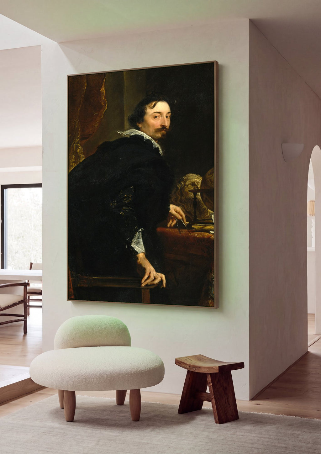 Quadro Decorativo Retrato de Sir Kenelm Digby - Van Dyck em ambiente decorado