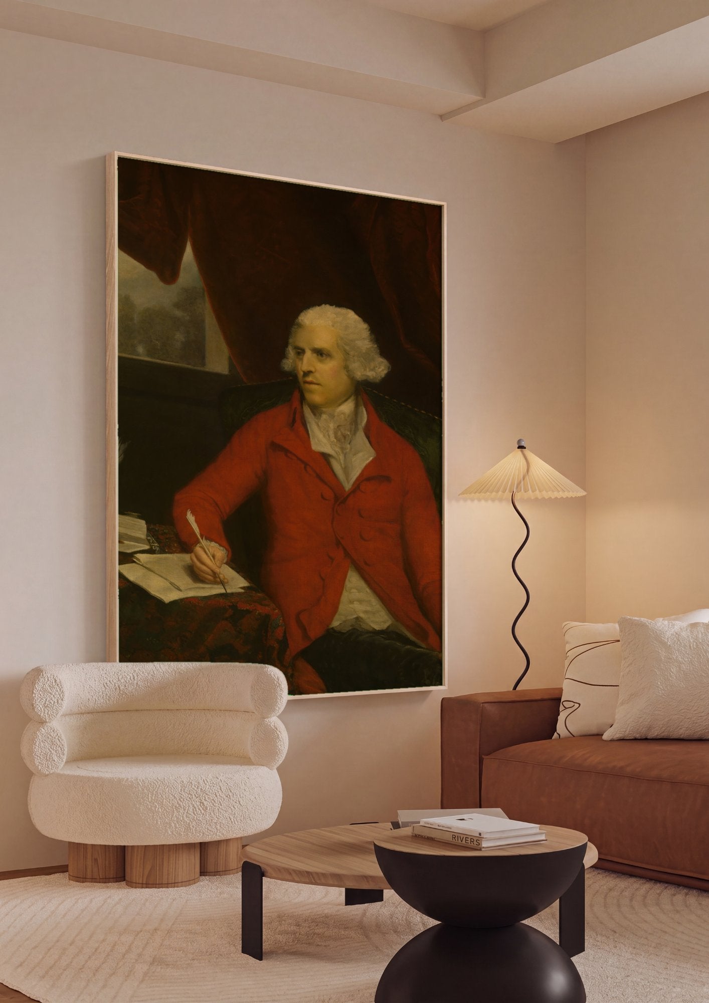 Quadro Decorativo 'Portrait of a Gentleman' - Sir Joshua Reynolds em ambiente decorado