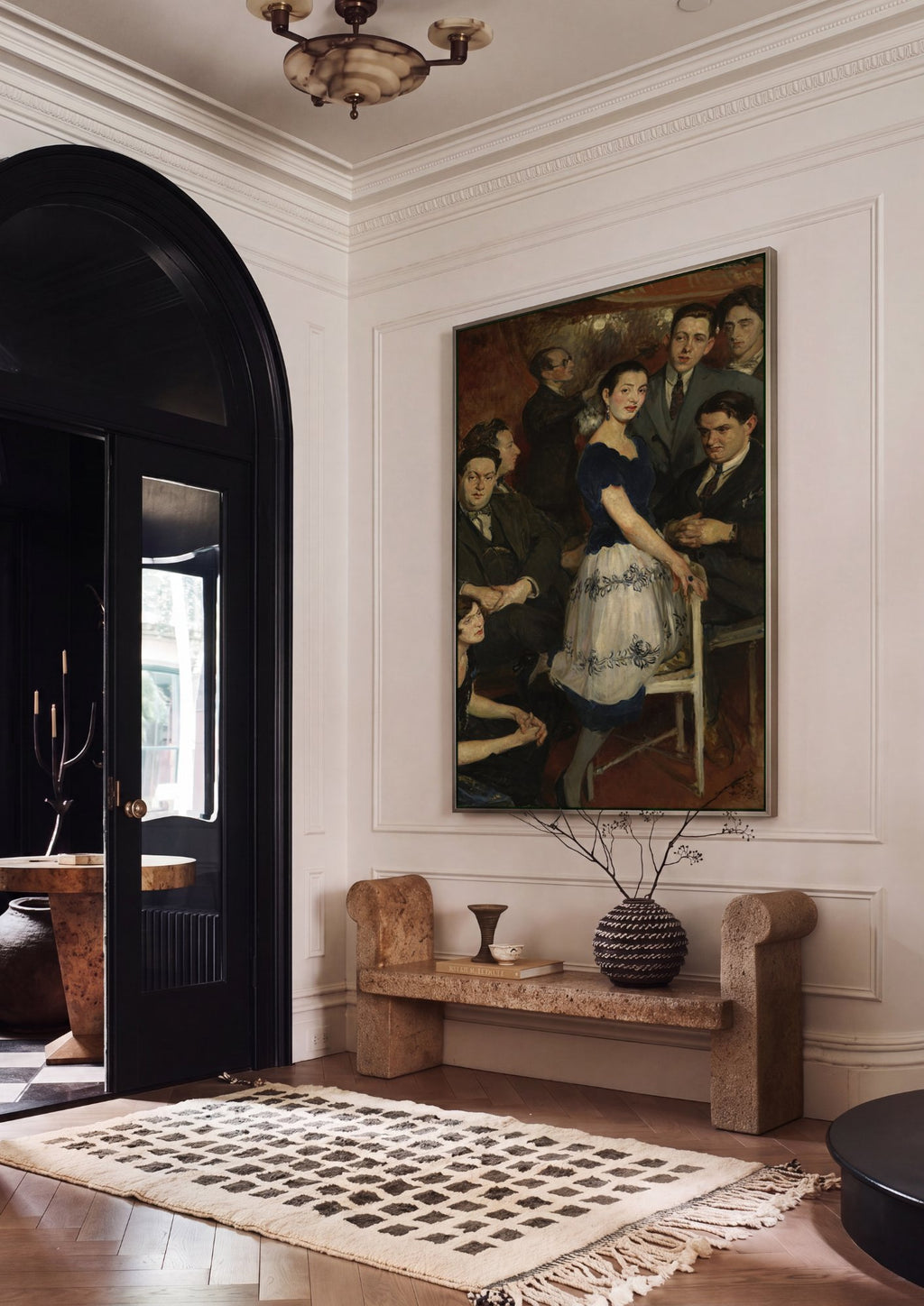 Quadro Decorativo A Conversa - Jacques Émile Blanche em ambiente decorado