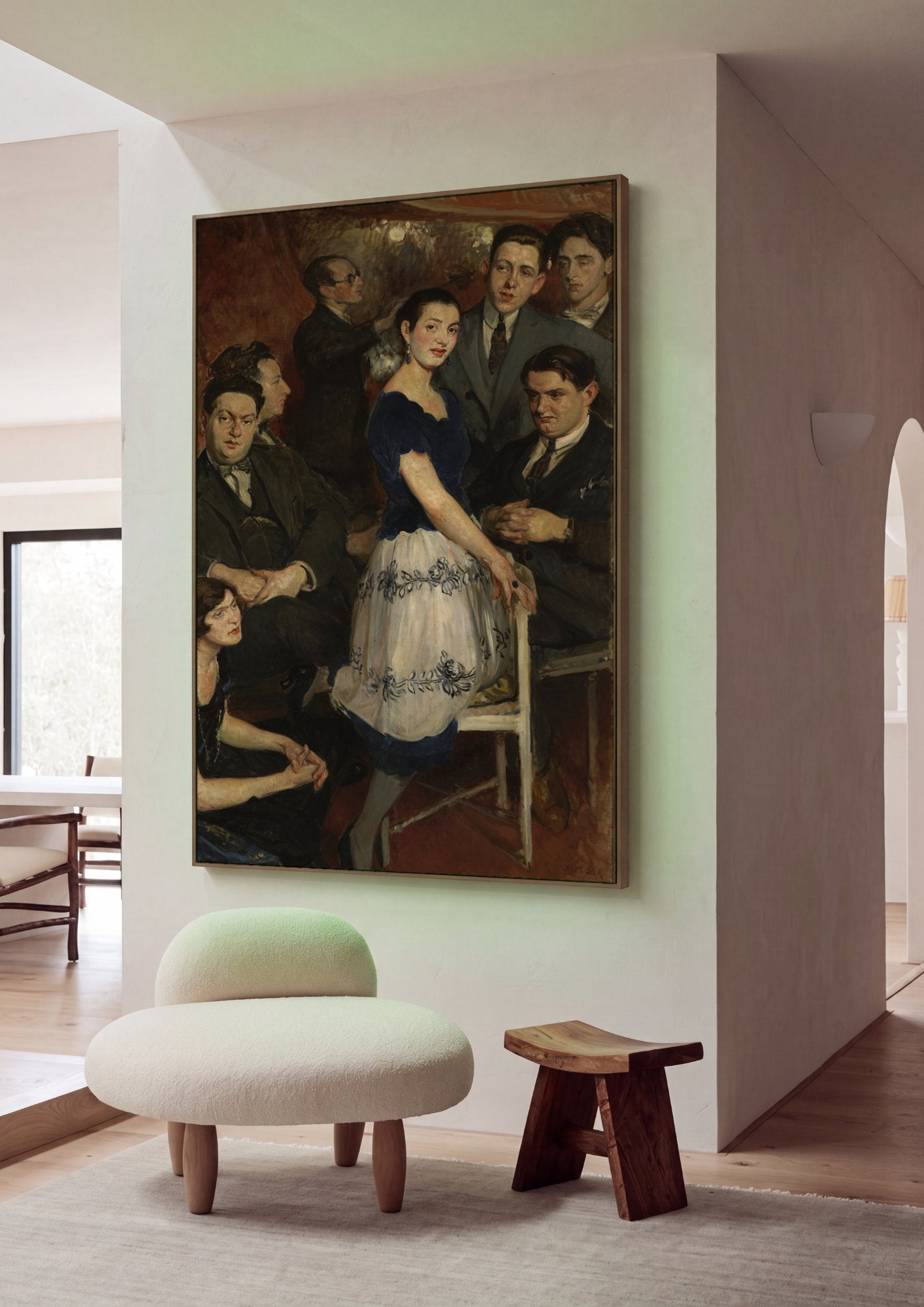 Quadro Decorativo A Conversa - Jacques Émile Blanche em ambiente decorado