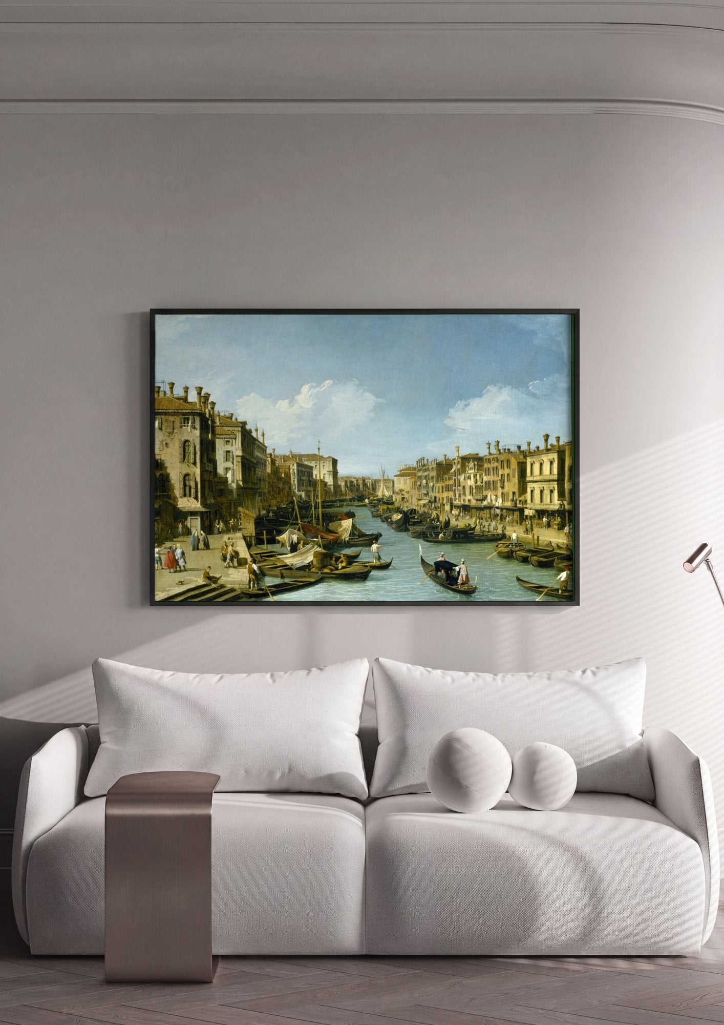 Quadro Decorativo O Grande Canal de Veneza - Canaletto em ambiente decorado