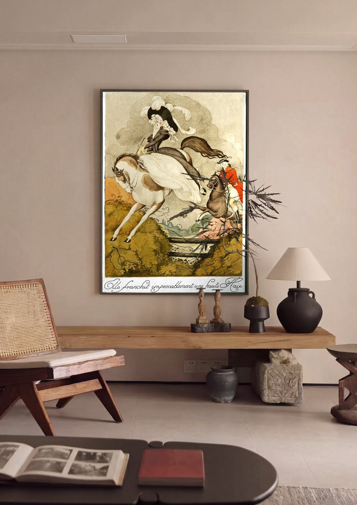 Quadro Decorativo A Amazona - Gerda Wegener em ambiente decorado