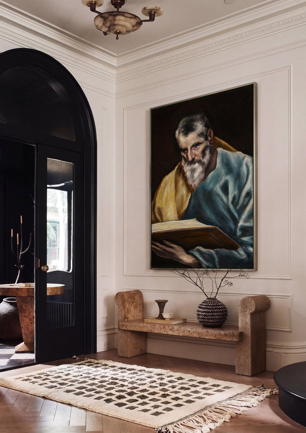 Quadro Decorativo São Jerônimo como Penitente - El Greco em ambiente decorado