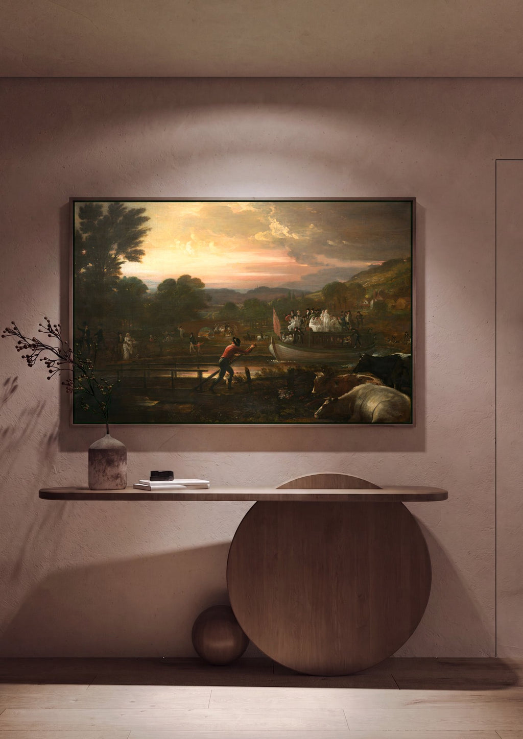 Quadro Decorativo: A Partida Nupcial - Benjamin West em ambiente decorado
