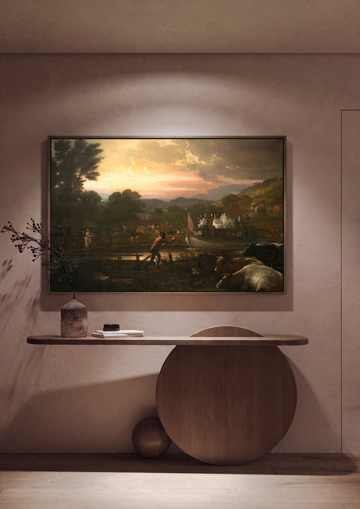 Quadro Decorativo: A Partida Nupcial - Benjamin West em ambiente decorado