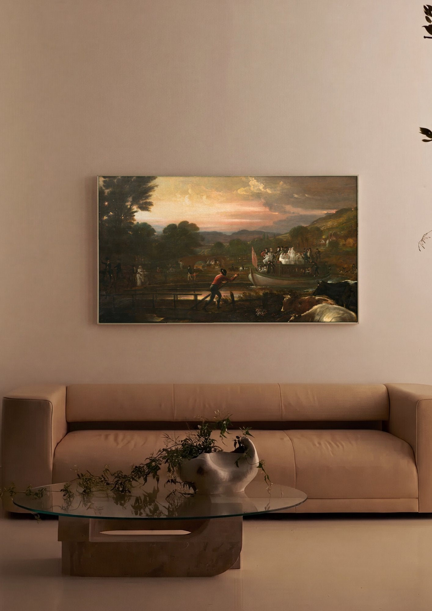 Quadro Decorativo: A Partida Nupcial - Benjamin West em ambiente decorado