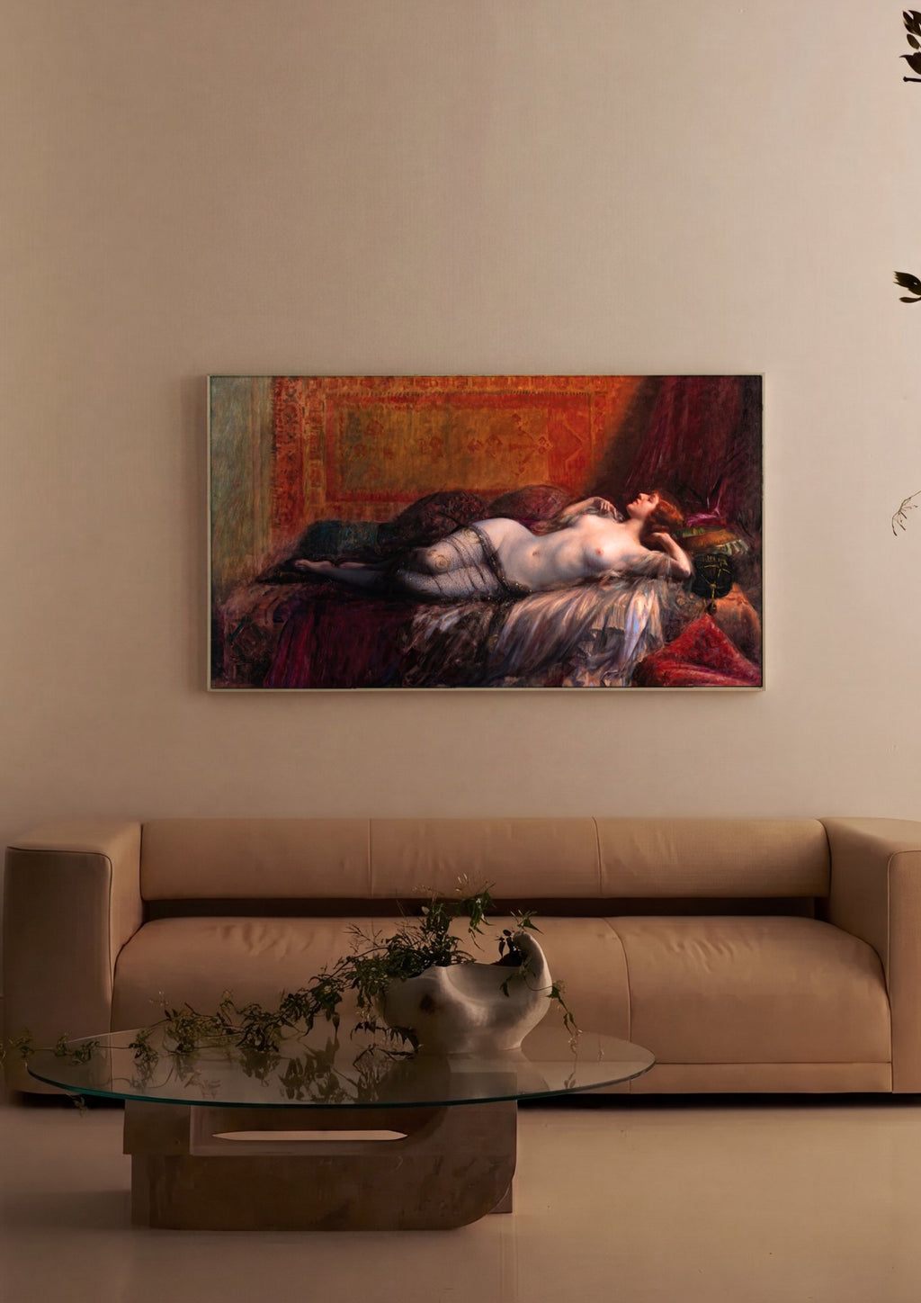 Quadro Decorativo A Odalisca - Delphin Enjolras em ambiente decorado