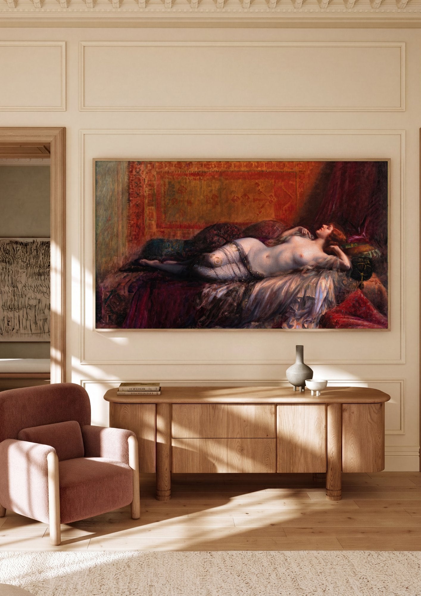 Quadro Decorativo A Odalisca - Delphin Enjolras em ambiente decorado