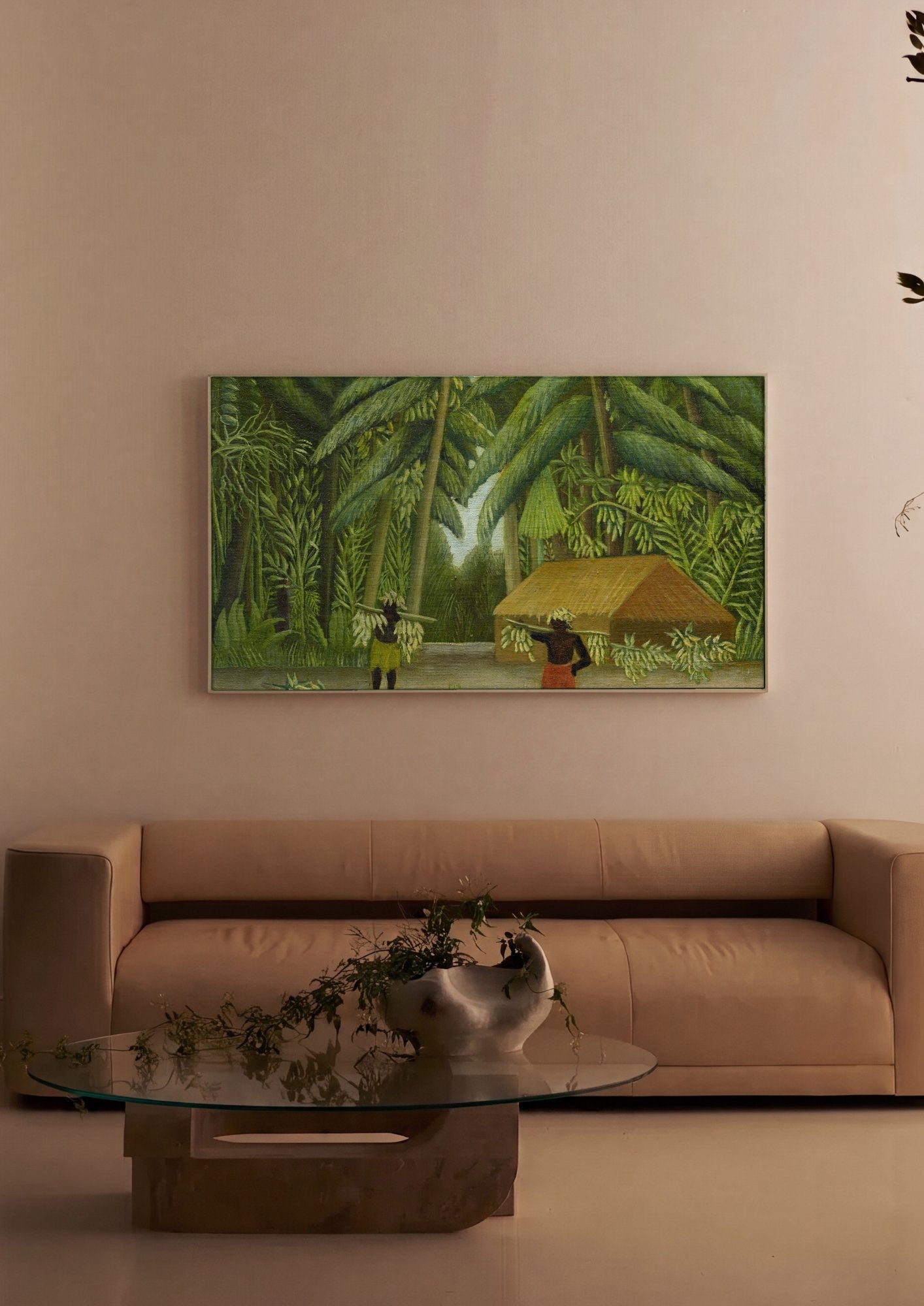 Quadro Decorativo Colheita Tropical - Henri Rousseau em ambiente decorado