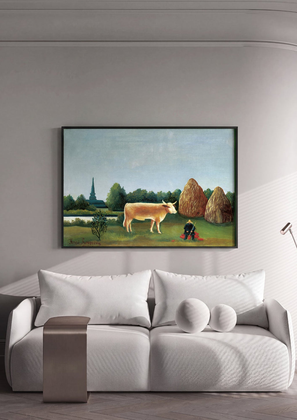 Quadro Decorativo A Carroça de Feno - Henri Rousseau em ambiente decorado